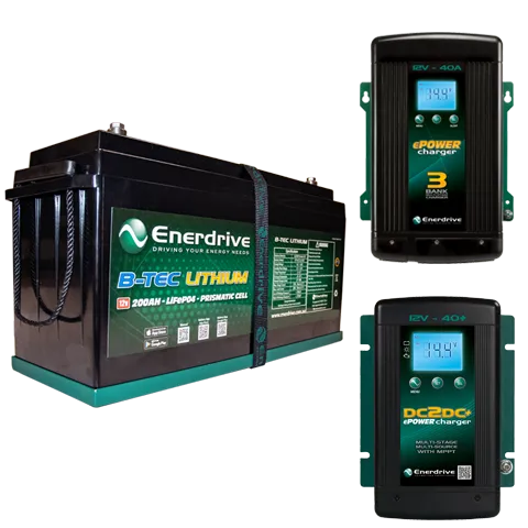 ENERDRIVE 200AH B-TEC BUNDLE INC DC40 & AC40